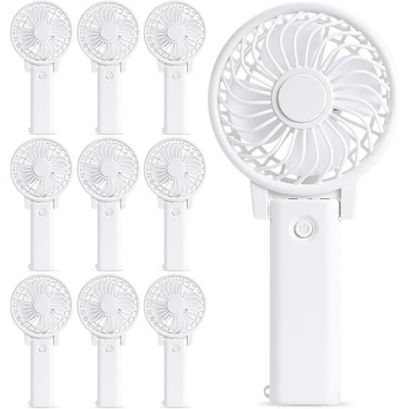 Battery Portable Handheld Fan Bulk Small Personal Wedding Fan for Wedding Bachelorette Party Favor(Classic,10 Pcs)