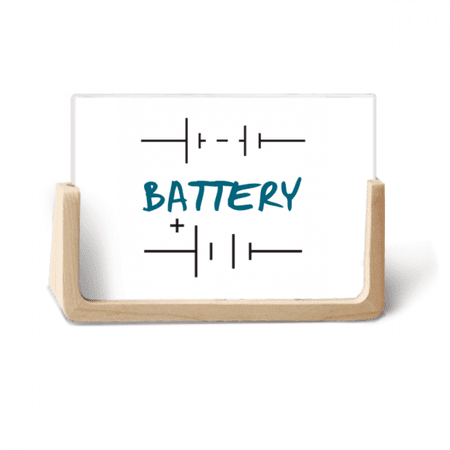 Battery Power Charge Plus Minus Photo Wooden Photo Frame Tabletop Display