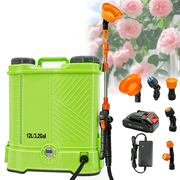 Battery Powered Backpack Sprayer, 3.2 Gallon 80 PSI Electric Garden Sprayer with 18V Battery, 5 Nozzles & Telescopic Wand for Lawn and Yard Care