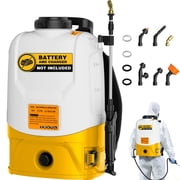 Battery Powered Backpack Sprayer, for DeWalt Max 20V Battery, 73 PSI Adjustable Pressure, 4.3 Gallon Electric Sprayer for Lawn, 6 Nozzles, 2 Spray Wands Bare Tool Only