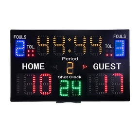 Portable Basketball Scoreboard with Shot Clock & Timer,   Electronic Scoreboard Digital Score Keeper with Remote for Youth Leagues | Tournaments | Backyard Games, Wall Mount & Tabletop