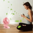 thumbnail image 1 of Battery Powered Clip on Fan with 3-Speed, 5'' Small Desk Fan with Aroma Function, USB Powered, 360°Rotation, Ultra Quiet, for Golf Cart,Bedroom,Car,Desk(Pink), 1 of 6