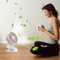 thumbnail image 1 of Battery Powered Clip on Fan with 3-Speed, 5'' Small Desk Fan with Aroma Function, USB Powered, 360°Rotation, Ultra Quiet, for Golf Cart,Bedroom,Car,Desk(White), 1 of 6
