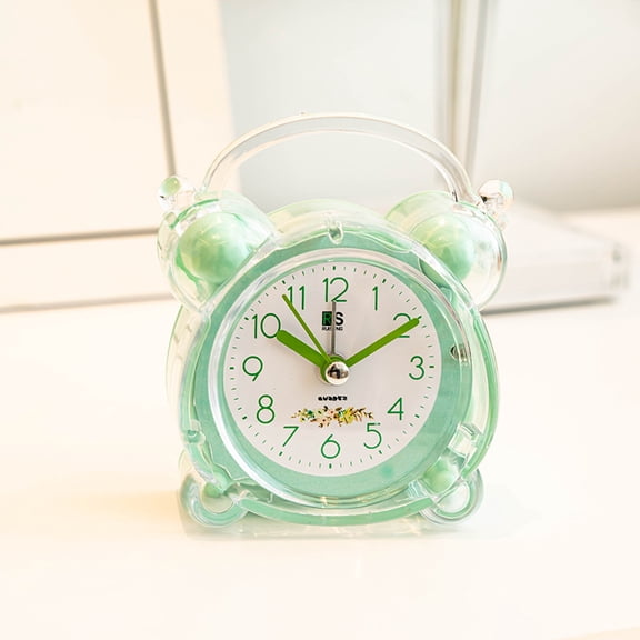 Battery Powered Digital Alarm Clock with Backlight Crystal Silent Cartoon Kids Girl Gift Electronic Small Table Alarm Clock