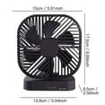thumbnail image 1 of Battery Powered Fan for Camping Magnetic Usb or Aa Battery Powered Desk Fan with 3 Speed Timing Function, 18x15x6.5 cm, 1 of 2