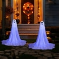 thumbnail image 1 of Battery Powered Illuminated White Fabric Ghost Lights for Halloween Courtyard Party Garden Decor Adjustable Height 1.47 to 5.4 Feet, 1 of 5