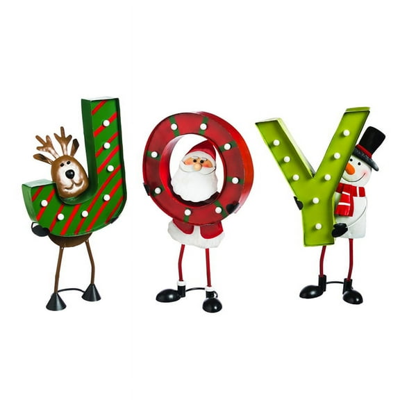 Battery Powered JOY LED Dcor, Set of 3 Letters
