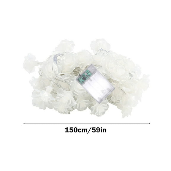 Battery Powered LED Flower String Lights for Indoor and Outdoor Decoration - Perfect for Valentine's Day, Parties, and More