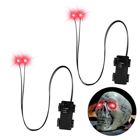 Battery-Powered LED Illuminated Eyes for Outdoor Halloween Glowing Decor Set of 2