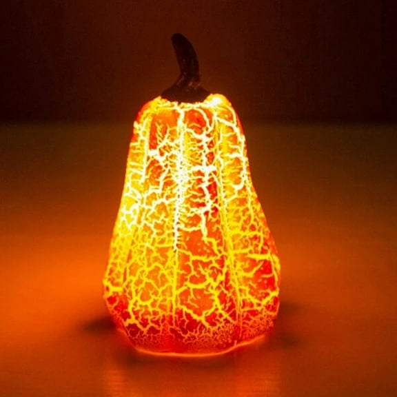 Battery Powered LED Mini Pumpkin Lanterns, Halloween Fall Centerpieces for Tiered Tray, Resin Material, Indoor Outdoor Party Decor