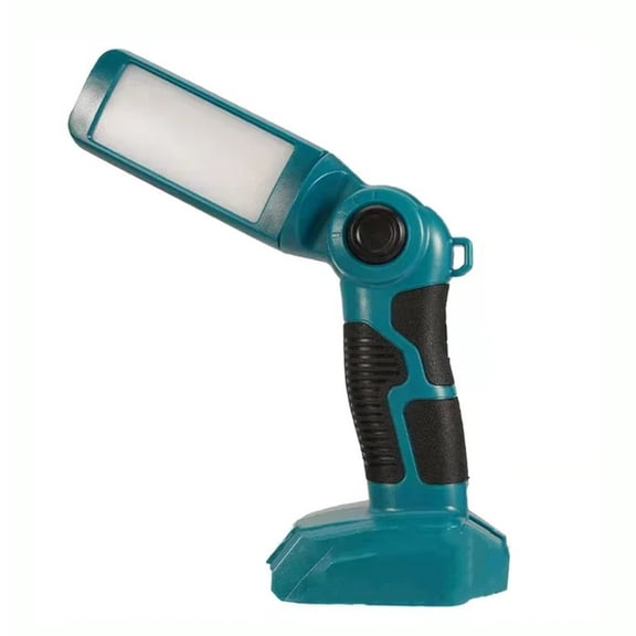 Battery-Powered LED Work Light with Integrated Handheld Grip Pivoting Head