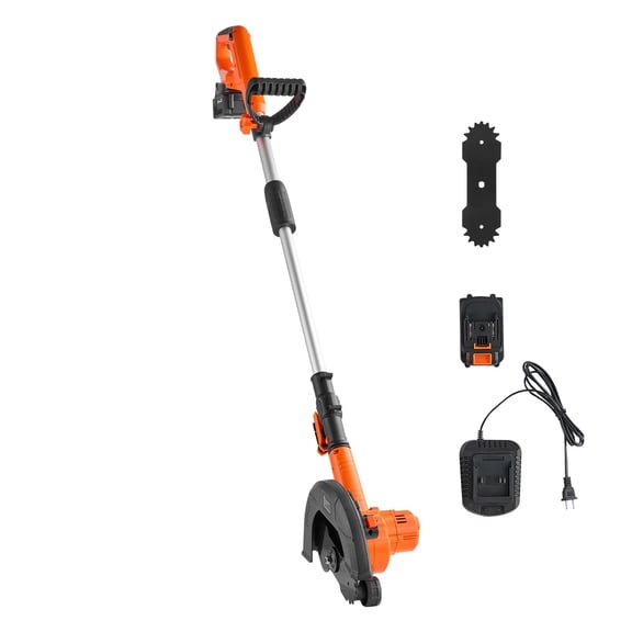 Battery Powered Lawn Edger, 8.8" Blade, 3-Position Depth, 4000mAh Battery & Charger, for Lawns, Driveways & Sidewalks