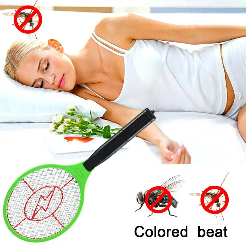 Battery Powered Mosquito Swatter Operated Hand Racket Electric Insect