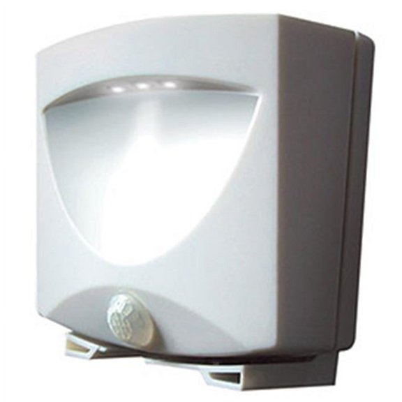Battery-Powered Motion-Activated Outdoor Night-Light in White