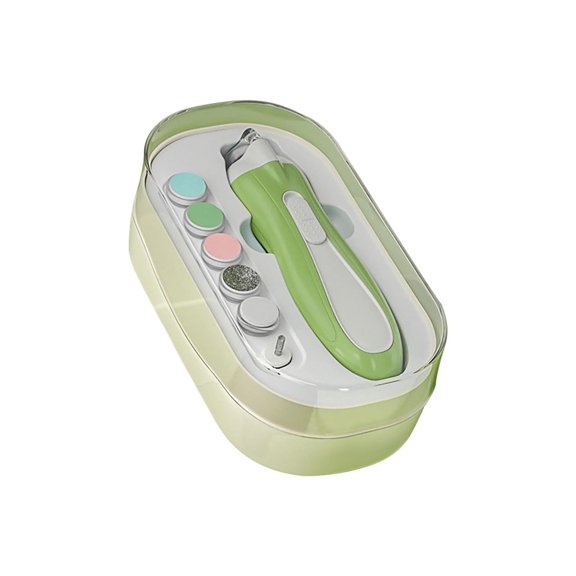 Battery Powered Nail Clippers with LED Light Grinder, Automatic Safety Precision Trimming and Quiet 35dB Operation, Portable Manicure Care Set for Travel Home and Grooming
