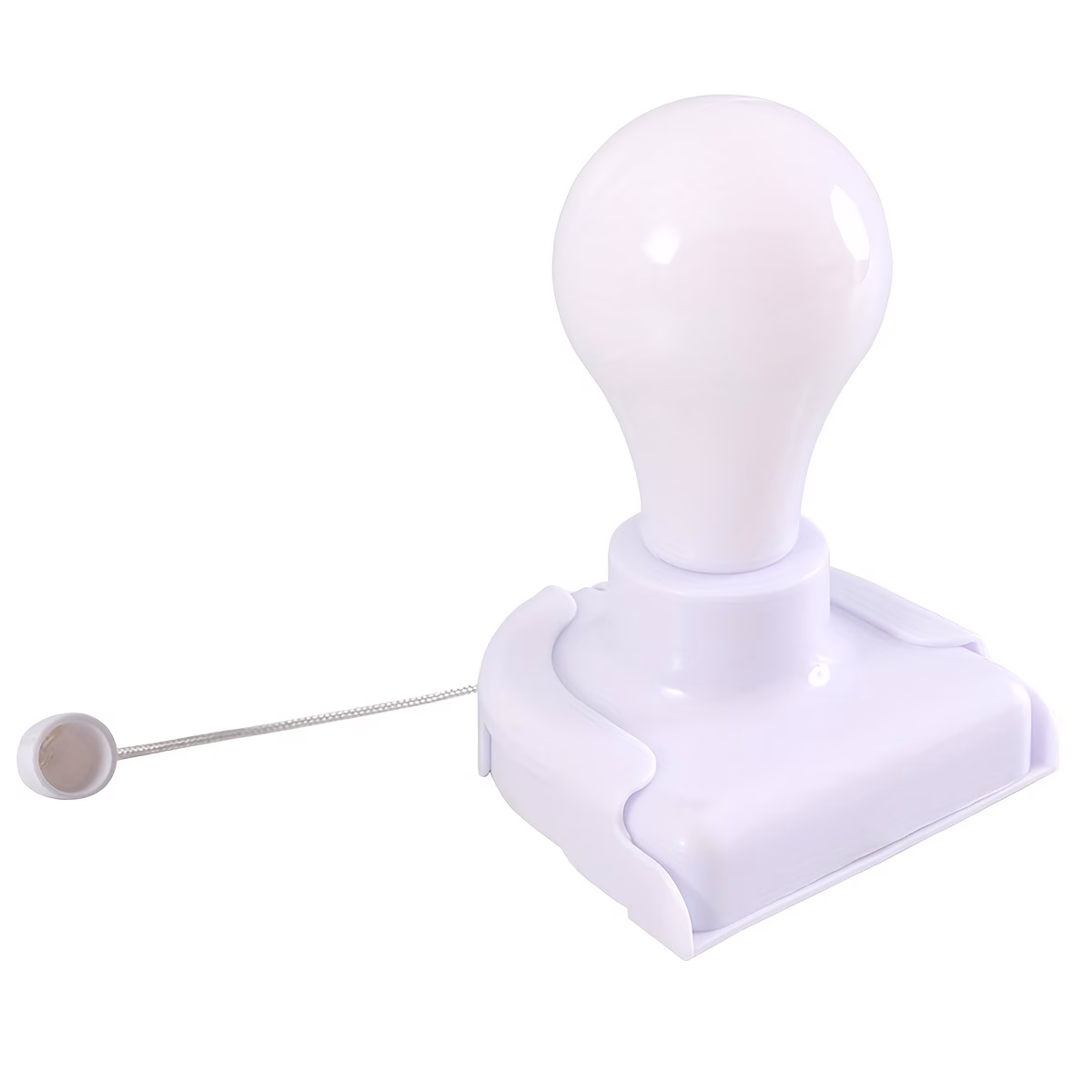 Battery-Powered Pull-String Night Light with Adhesive Backing No-Drill Modern Wall Lamp for Bedroom Bathroom Hallway Decor