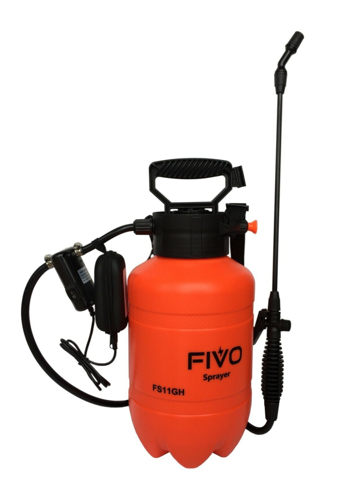 1.35 Gallon Orange Battery Powered Garden Sprayer with Li-Ion Power Bank