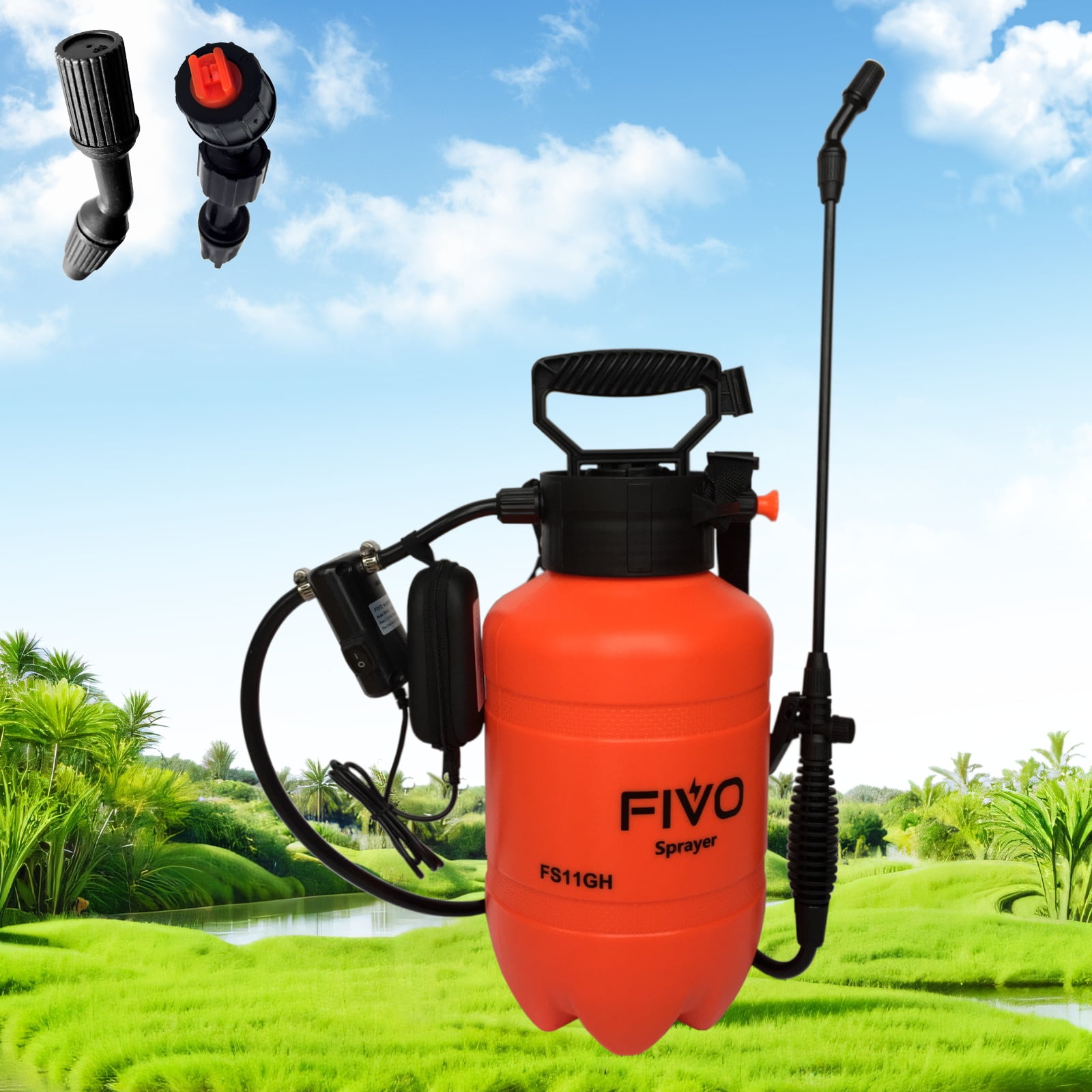 Walmart 1.35GL Battery Powered Sprayer with Li-Ion Power Bank for Yard ...