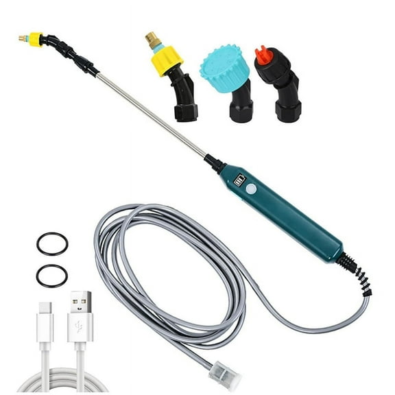 Battery Powered Wand, Electric Sprayer with Power Display, 3 Nozzles and 16.4FT/5M Hoses, Power Display Handle