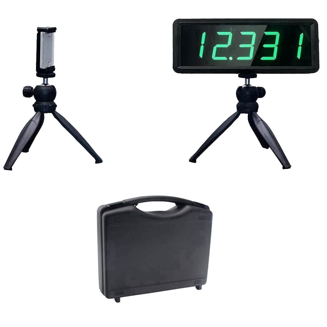 Battery Powered Wireless Laser Timer for Sprints Race Clock Running Stopwatch Electronic Bike Speed Training Skating Track Field Timer Motorcycle(One Group)
