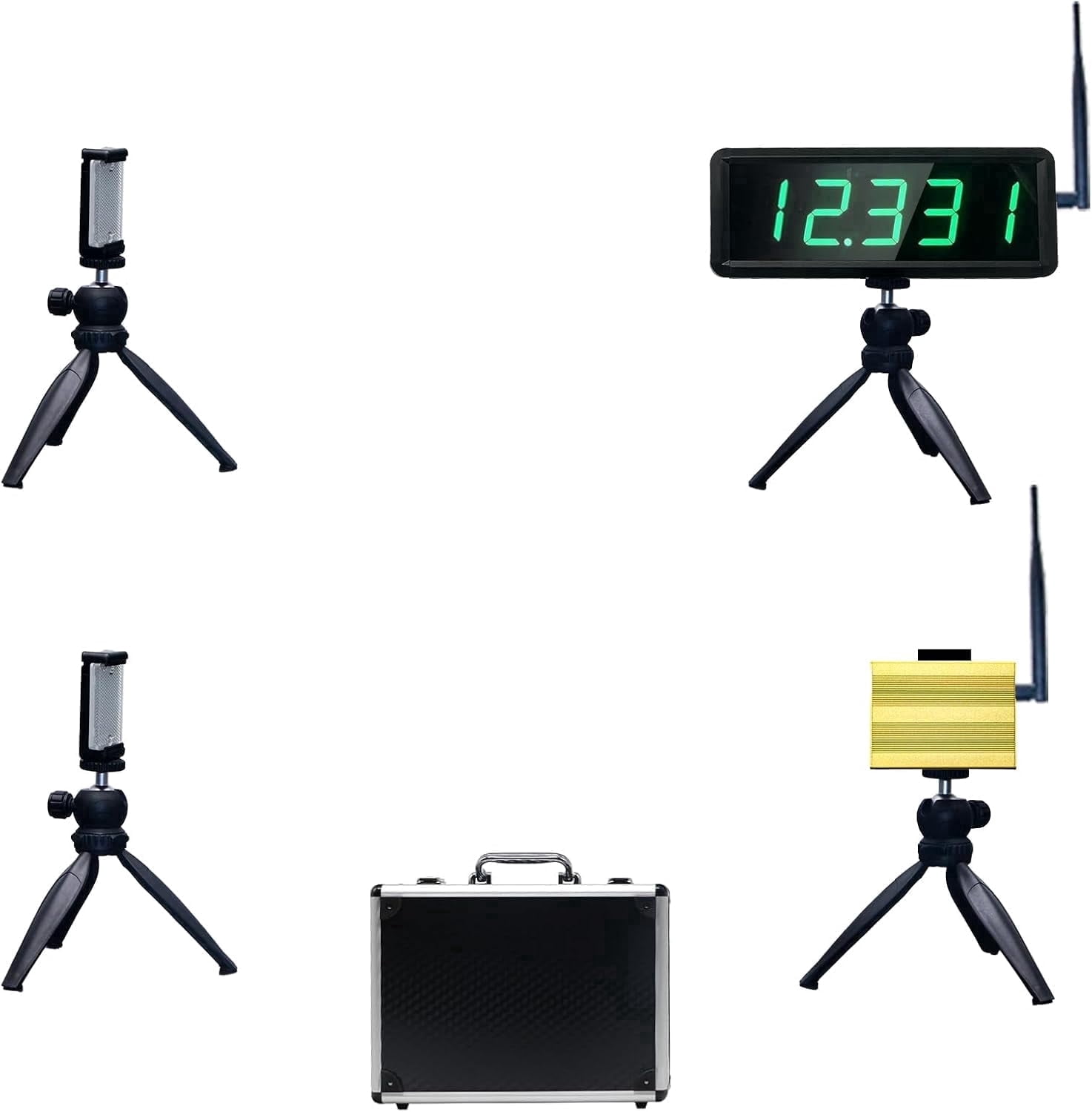 Battery Powered Wireless Laser Timer for Sprints Race Clock Running Stopwatch Electronic Bike Speed Training Skating Track Field Timer Motorcycle
