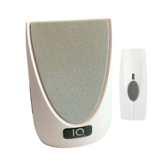 Battery Powered Wireless Portable Door Bell Chime Kit, 6 Chime Tones, 4 Volume Levels, 1 Button White