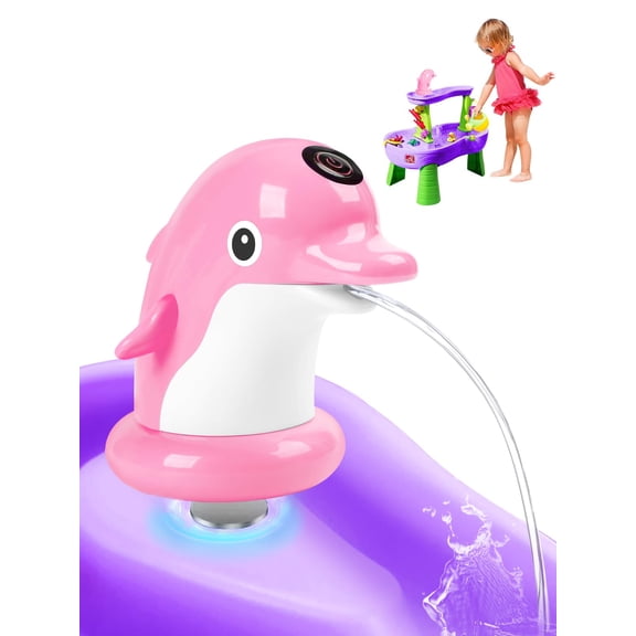 Battery Rechargeable Self Adhesive Water Circulation Pump, Drill Free Mount Outdoor Summer Water Table Play Accessory for Backyard Seasonal Leisure Use