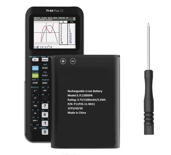 Battery Replacement For Texas Instruments TI-84 Plus CE C Graphing Calculator, TI NSpire CX/CX II/CX CAS, P11P35-11-N01 & 3.7L12005SPA Battery, Fix Low Dead Power Issue & Error Validating OS Startup