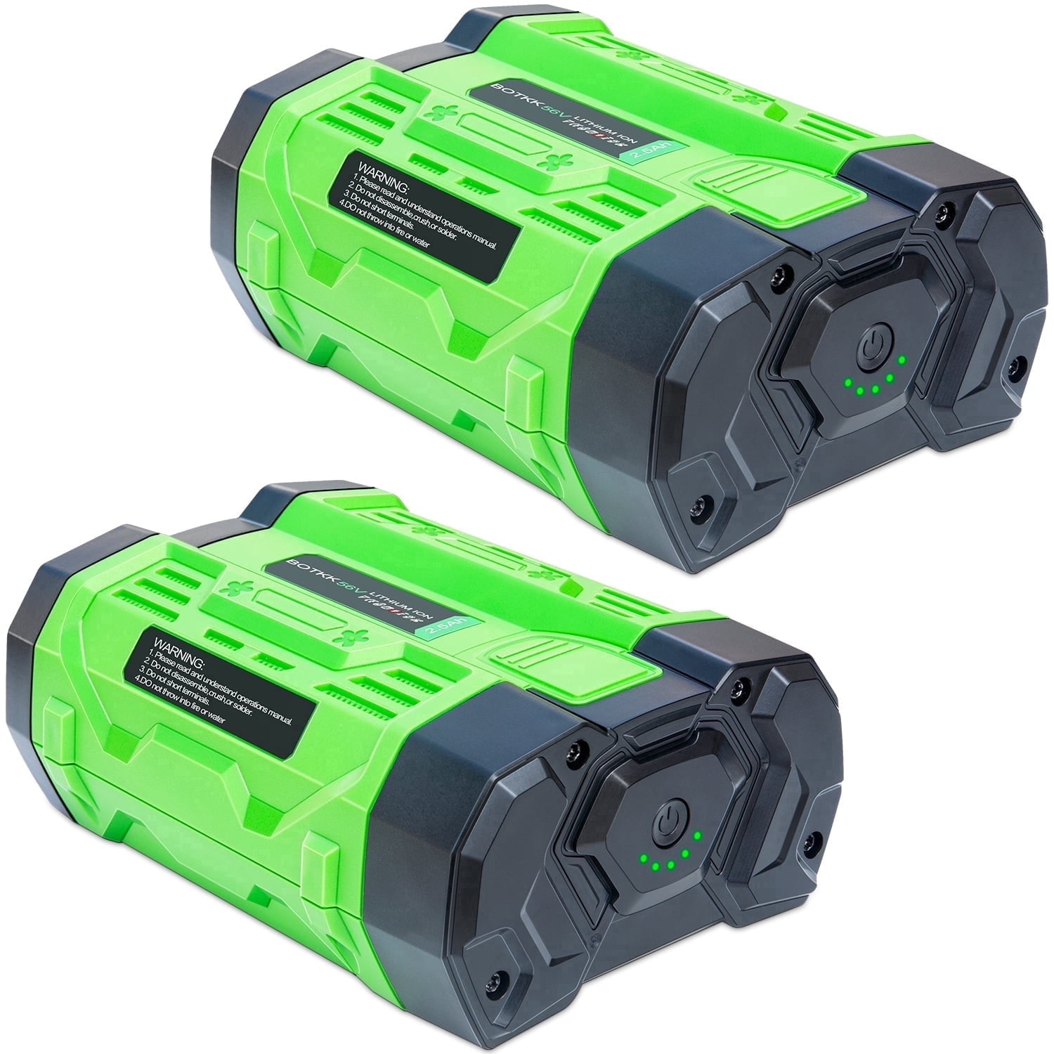 BOTKK 2.5Ah Replacement for EGO 56V Battery BA2800T BA2800 2500mah with Fuel Gauge, Compatible with Ego Power Tools (2 pack)