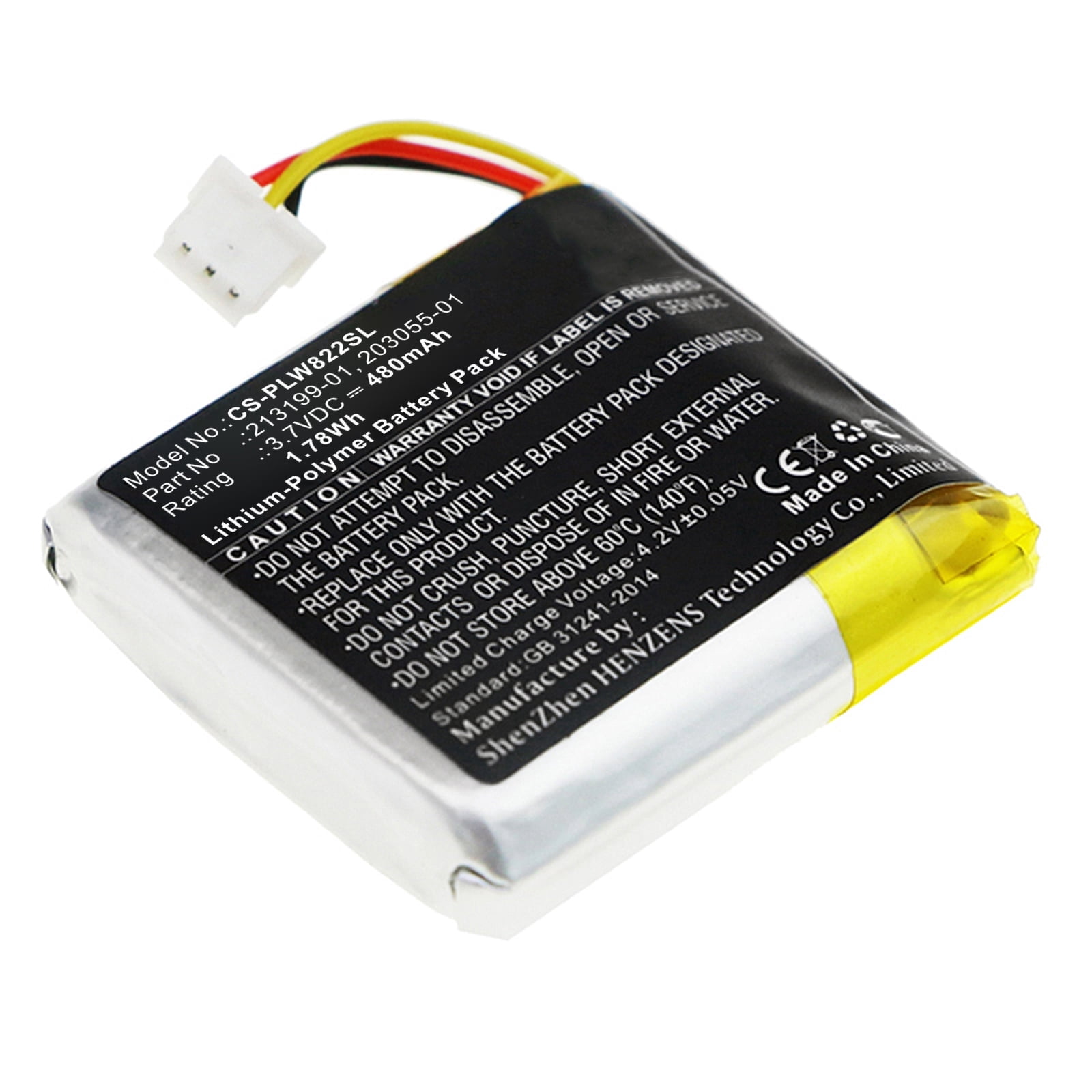 Replacement Battery For Plantronics Savi 8210 / W8210 Headset - 3.7V 500mAh Li-ion (USN-602040PCN)
