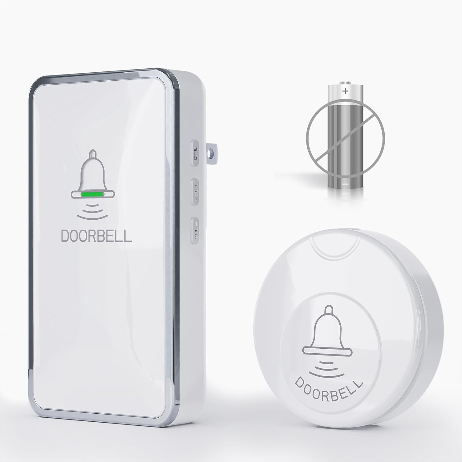 No Battery Required】 Wireless Doorbell Waterproof, Door Chime Kit with ...