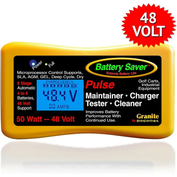 Battery Saver 48 Volt 50W Pulse Charger, Maintainer & Tester (Gen. 3) (2365L-48-G3)