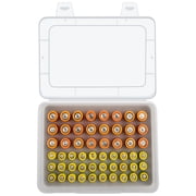 Battery Storage Organizer Box, Garage Case Holder for 24* AA, 30* AAA Batteries-white Bag Only