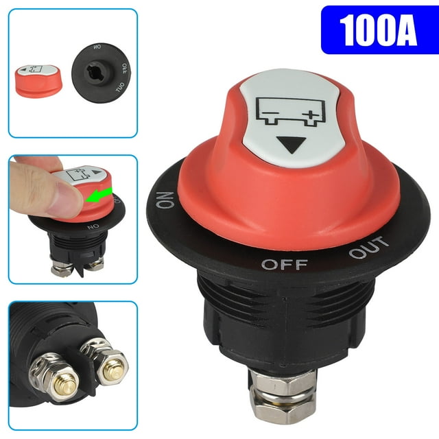 Battery Switch, EEEkit 100A Battery Disconnect Master Cutoff Power Kill ...