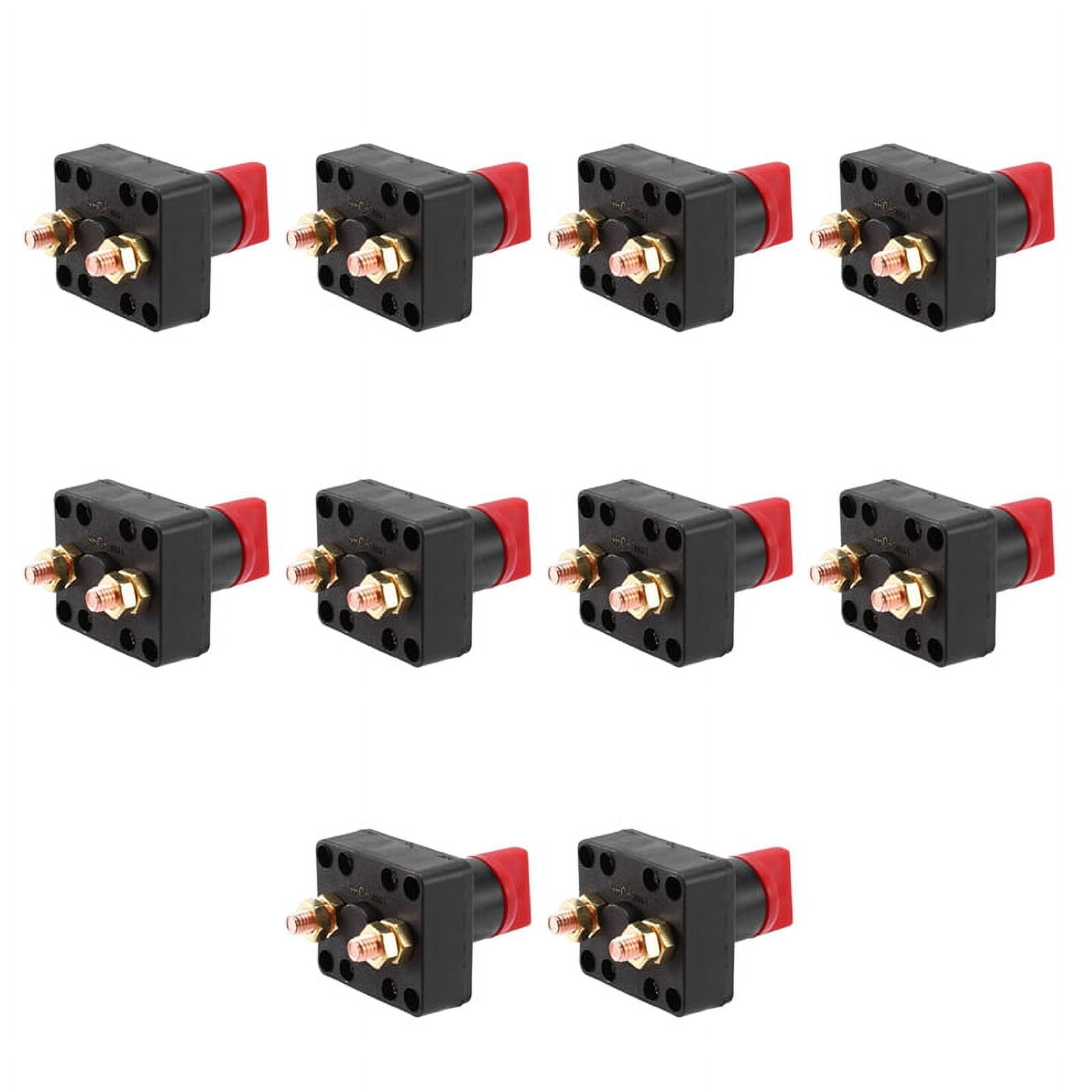 Battery Switch Power Disconnect Switch Rotary Isolator Cut OFF Switch for Car Boat Marine Van Truck (Type J 10Pcs),10 x Battery Disconnect Switch,Red & Black