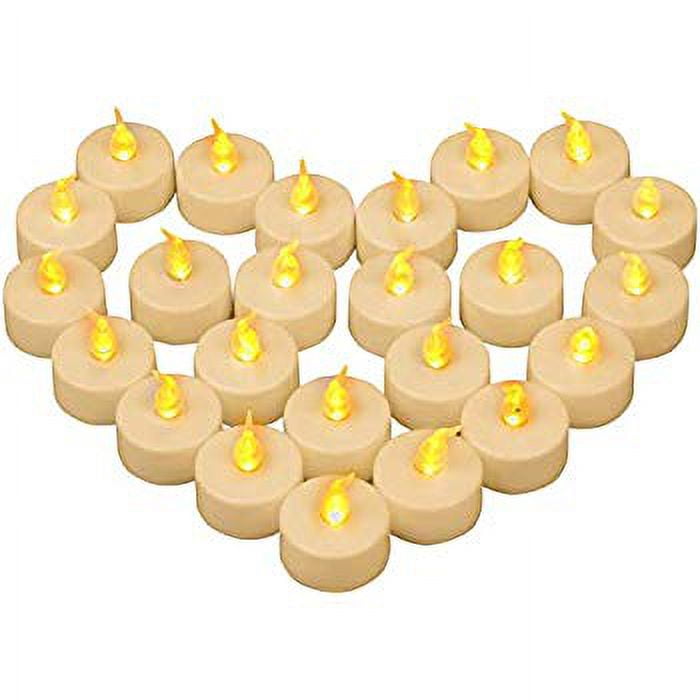 100-pack Battery Tea Lights Bulk, Flameless Flickering Tea Candles