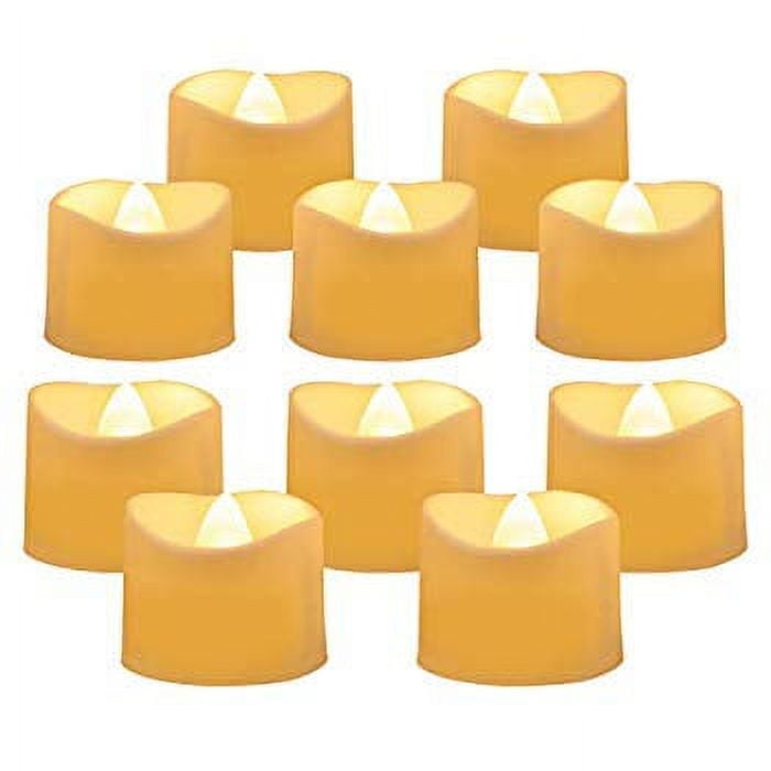 Battery Tea Lights Bulk, Set of 48 Bright Warm Yellow Flameless LED Tea