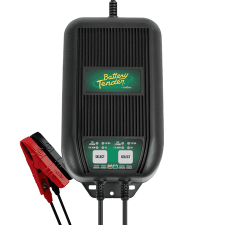 Battery Tender 6 AMP - 2 Bank Multibank Charger - 3 AMPs Per Bank - Selectable 12V / 6V - Smart and Switchable Multi Battery Charger and Maintainer - 022-1002-DL-WH