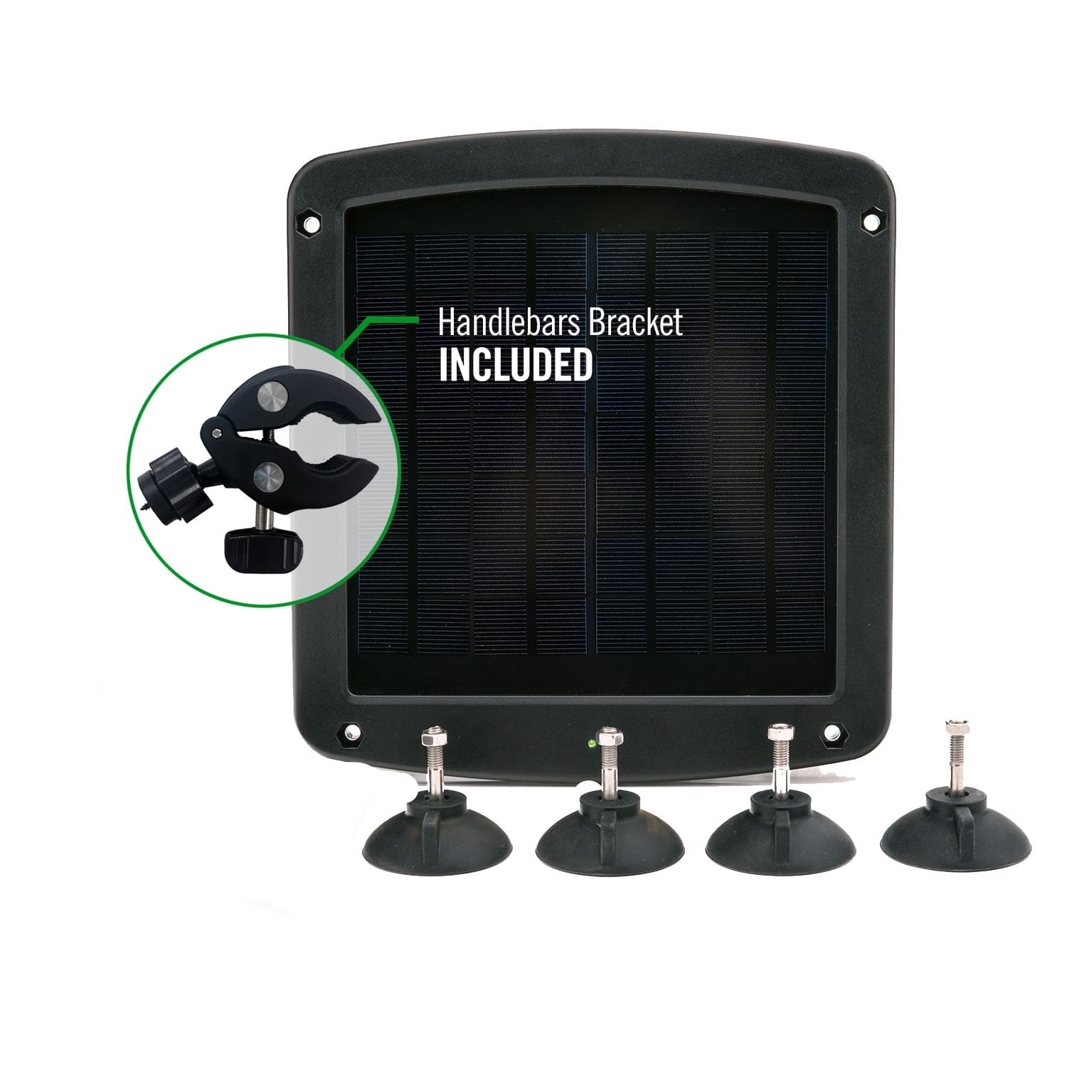 Battery Tender 5 Watt Solar Panel 12V Battery Charger with Charge Controller - IP67 Weatherproof - Windshield or Handlebar Mountable