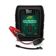 مناقصة البطارية 800 AMP Jump Starter and Tire Inflator 140psi Combo - بطارية ليثيوم للاستخدام الموسع - LED Flashlight Emergency Strobe - 2 منافذ شحن USB سريعة - 030-3010-WH