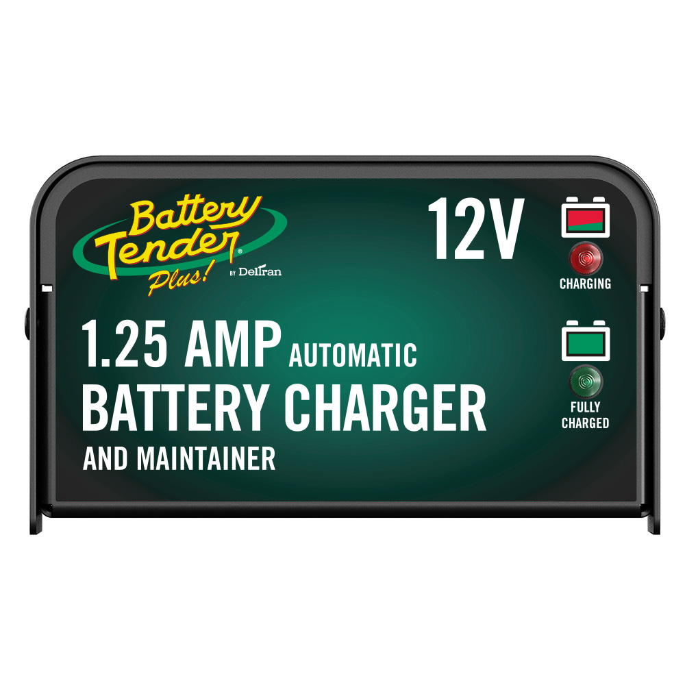 Battery Tender Plus 12V Battery Charger and Maintainer: 1.25 AMP Powersport Battery Charger and Maintainer for Motorcycles, ATVs, UTVs - Smart 12 Volt Automatic Float Charger - 021-0128 - image 1 of 9
