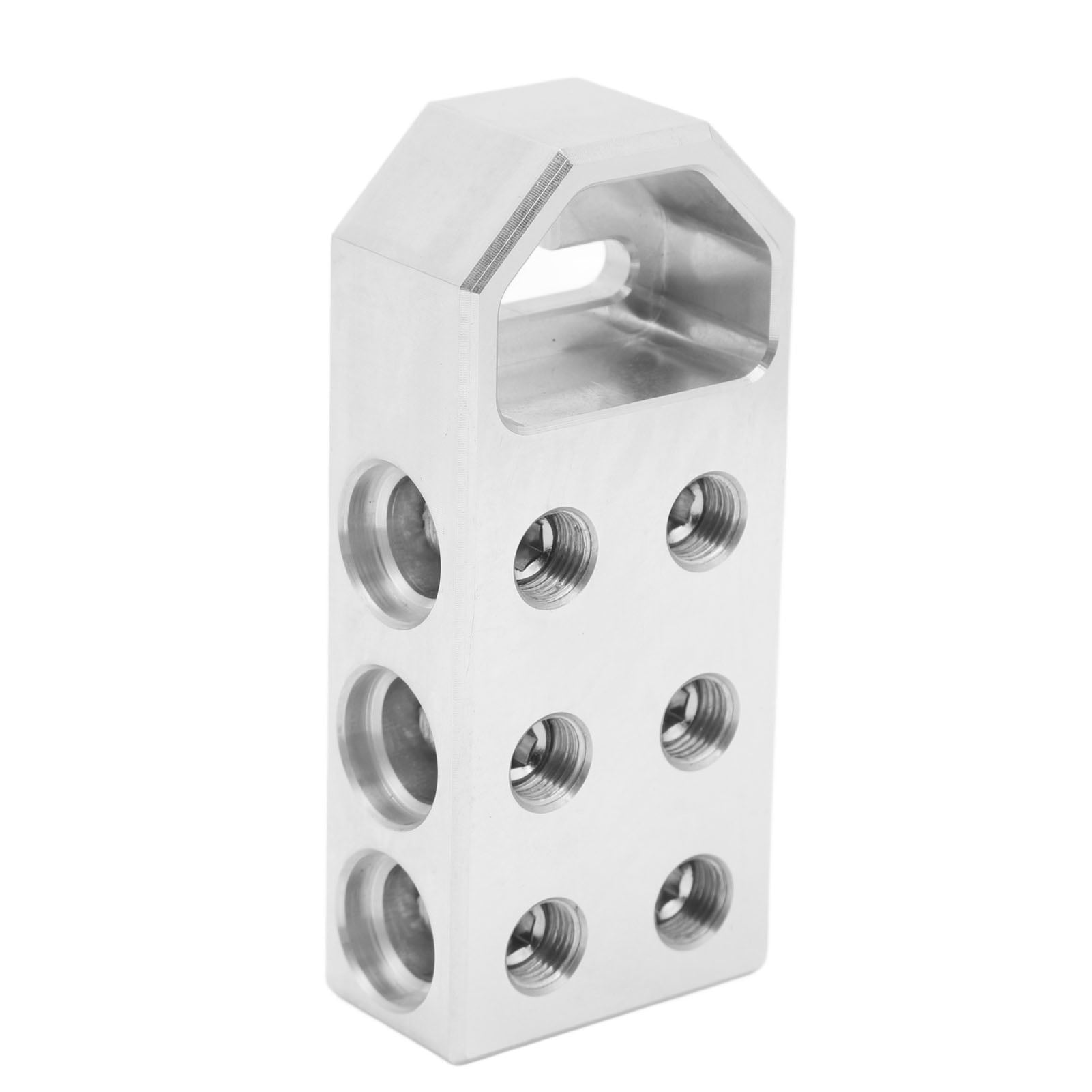 Battery Terminal Block, 6 Holes 0GA Universal Fit Aluminium Alloy