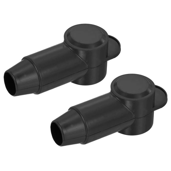 Battery Terminal Cover, 2 Pcs Truck Battery Terminal Cover Positive Negative Poles Stud Covers L13-19-69 Black