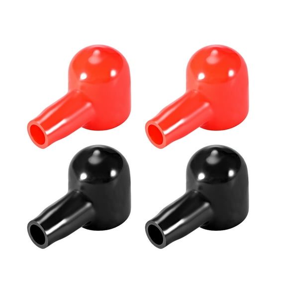 Battery Terminal Insulating Rubber Protector Cover for 14mm Terminal 6mm Cable Red Black 2 Pairs