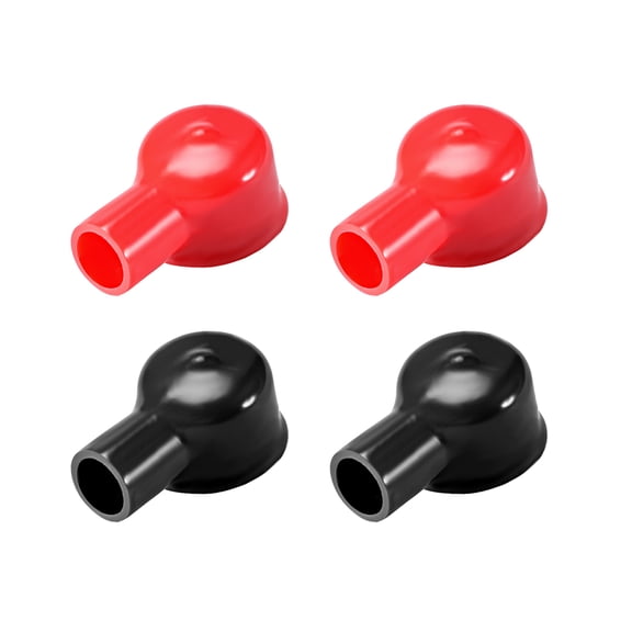 Uxcell 1.69''x0.94''x0.91''Battery Terminal Insulating Rubber Protector Cover Red Black 2 Pairs