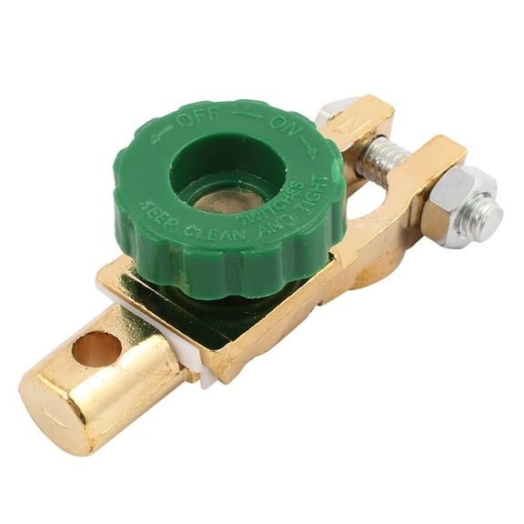 Uxcell 1.37 x 1.25 x 3.2 inch Battery Terminal Switch Cut Off Quick Disconnect Isolator for Car Van Boat Green