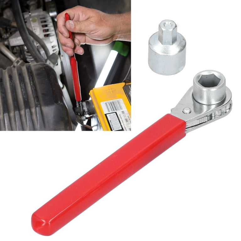 Battery Terminal Wrench Ratchet Spanner Battery Terminal Ratchet Wrench 10mm Battery Terminal Wrench Car Hand Tool 5 16in 0.4in Battery Terminal Ratchet Wrench With 1 2in Socket Walmart