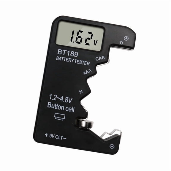 Battery Tester, Digital Display Battery Capacity Meter, Accurate Testing Tool For AA AAA C D N 9V 6F22 Batteries Portable Lightweight, Black