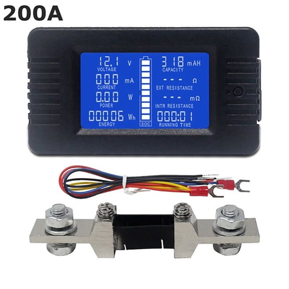 Battery Tester Digital Display Monitoring Power Multimeter Volt-Ampere Analyzer