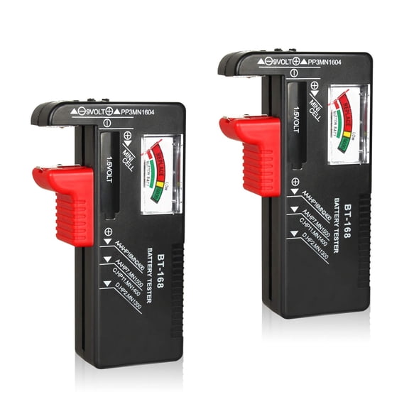 Battery Tester, Universal Battery Checker Small Battery Tester for AAA AA C D 9V 1.5V Button Cell - Battery Tester for Household Batteries